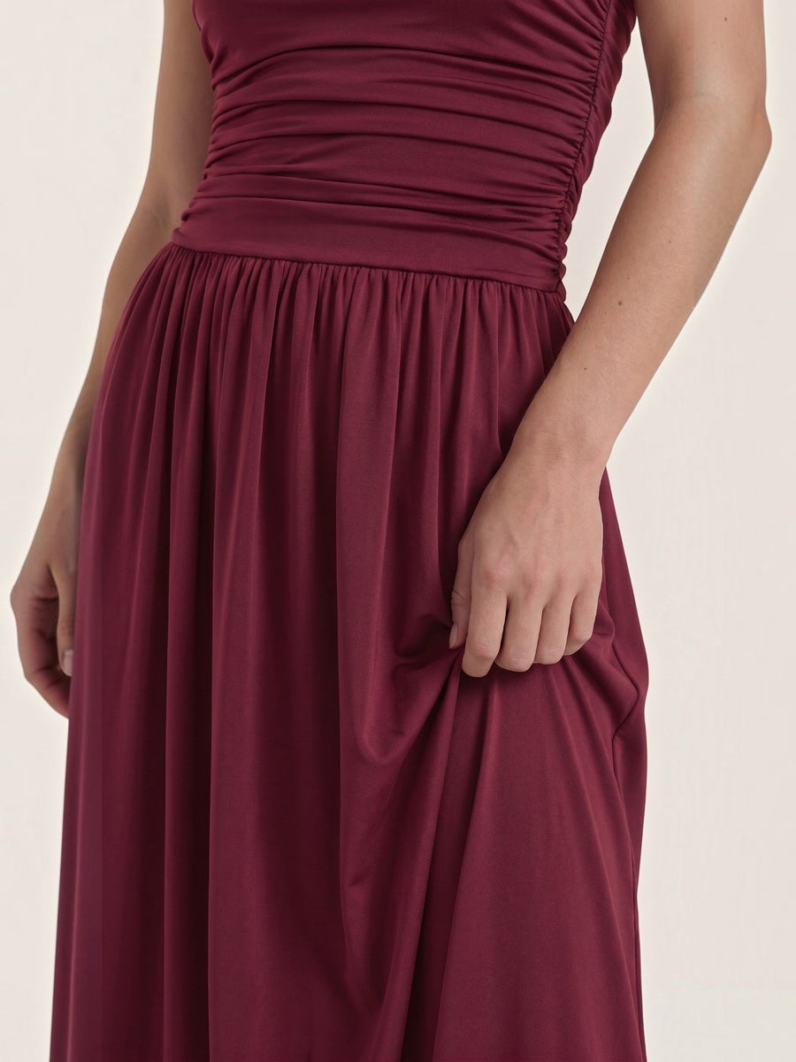 Keira Strapless Drop Waist Maxi Dress