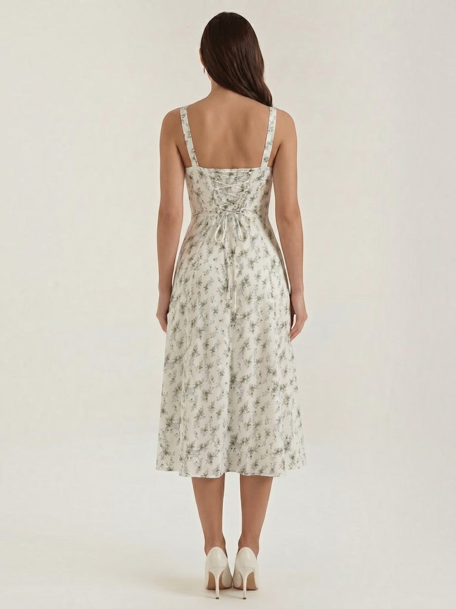 Josie Floral Fitted Waist Midi Sundress