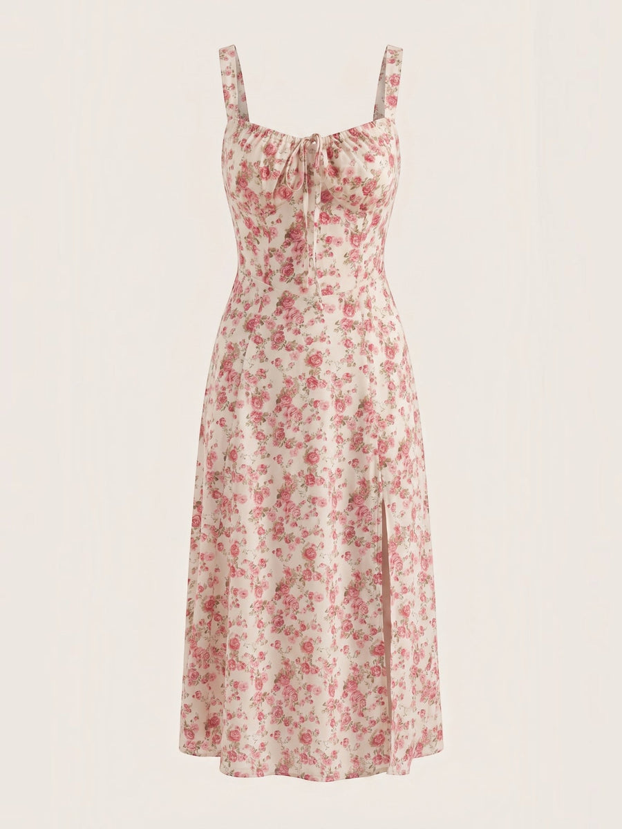 Josie Floral Fitted Waist Midi Sundress
