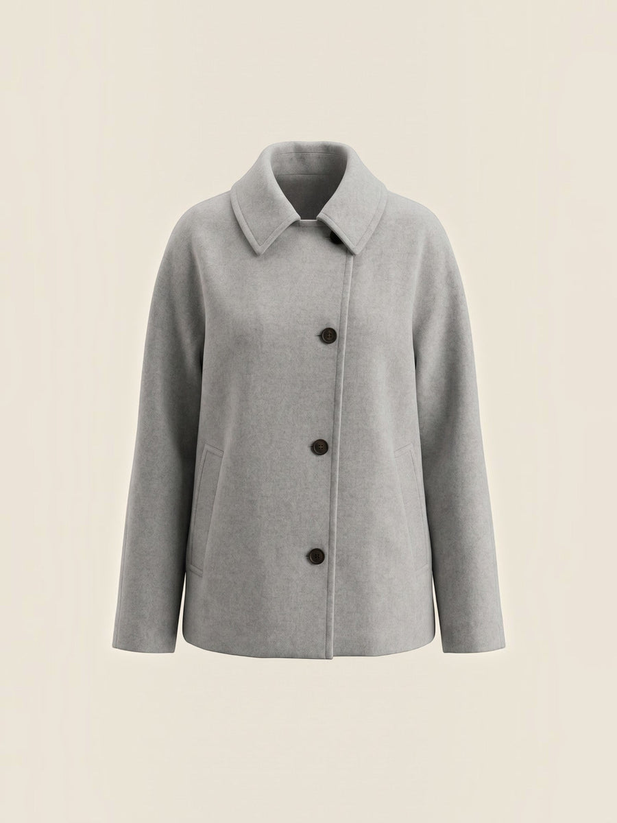 Amanda Button Front Short Coat