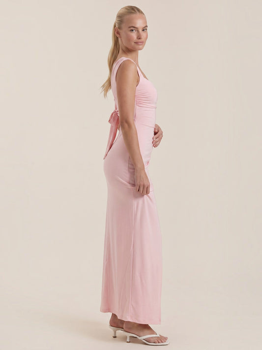 Rhoda Cowl Neck Ruched Maxi Dress