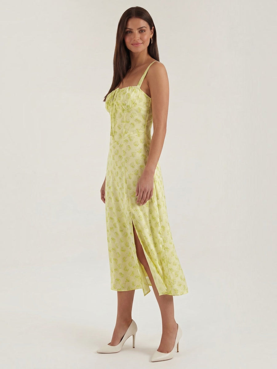 Julia Floral Sweetheart Neck Midi Sundress