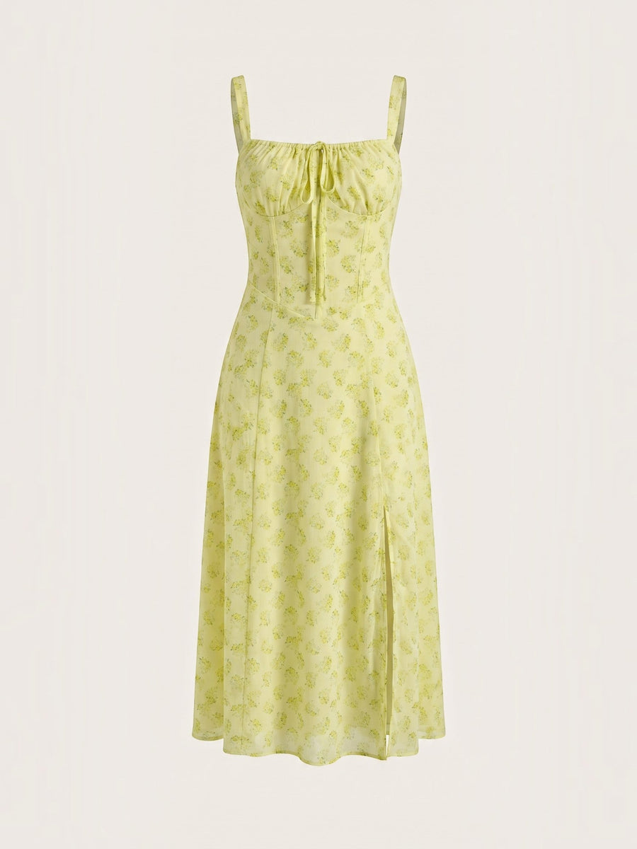 Julia Floral Sweetheart Neck Midi Sundress