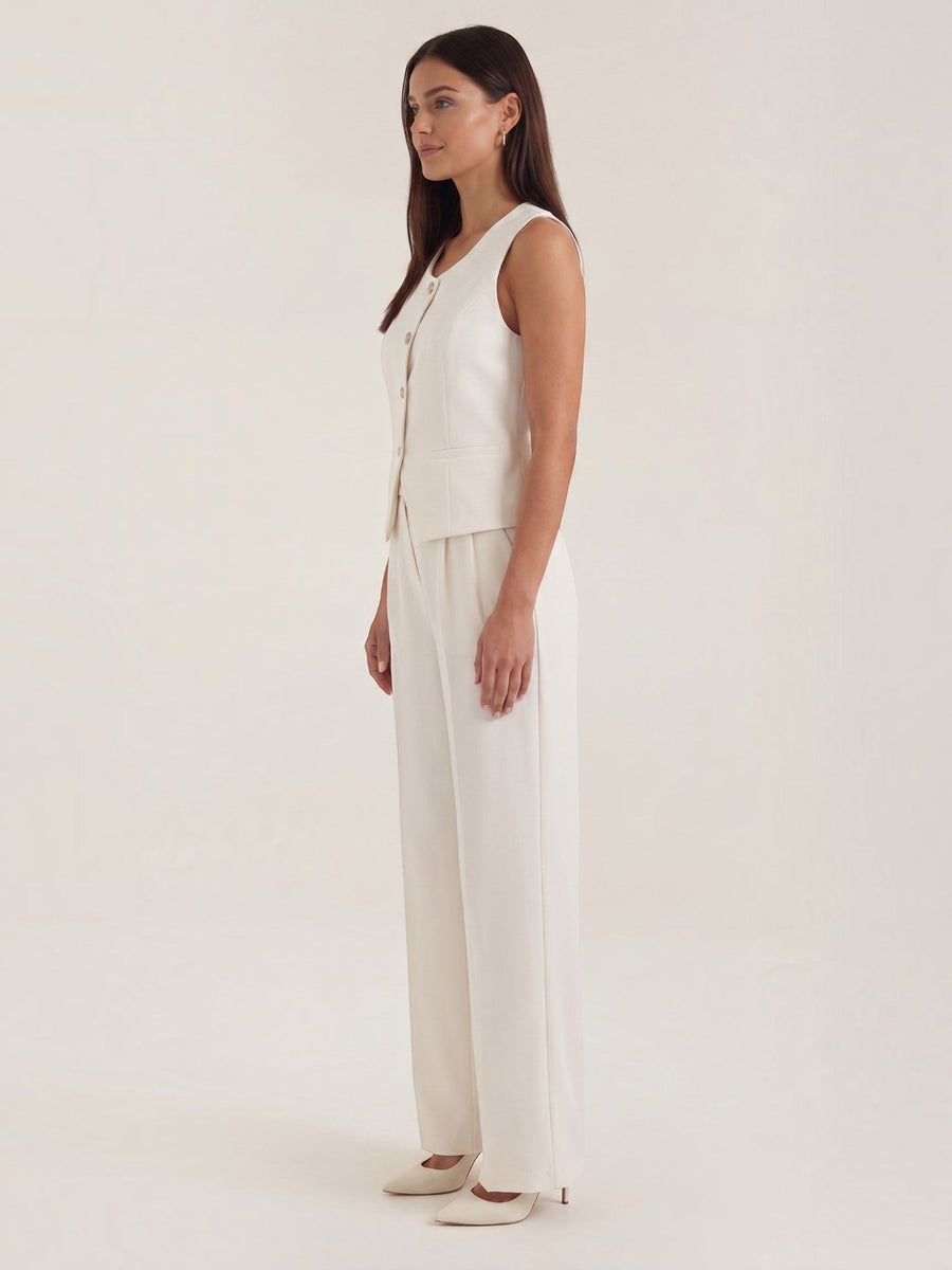 Anita Tailored Vest and Wide Leg Pants Set