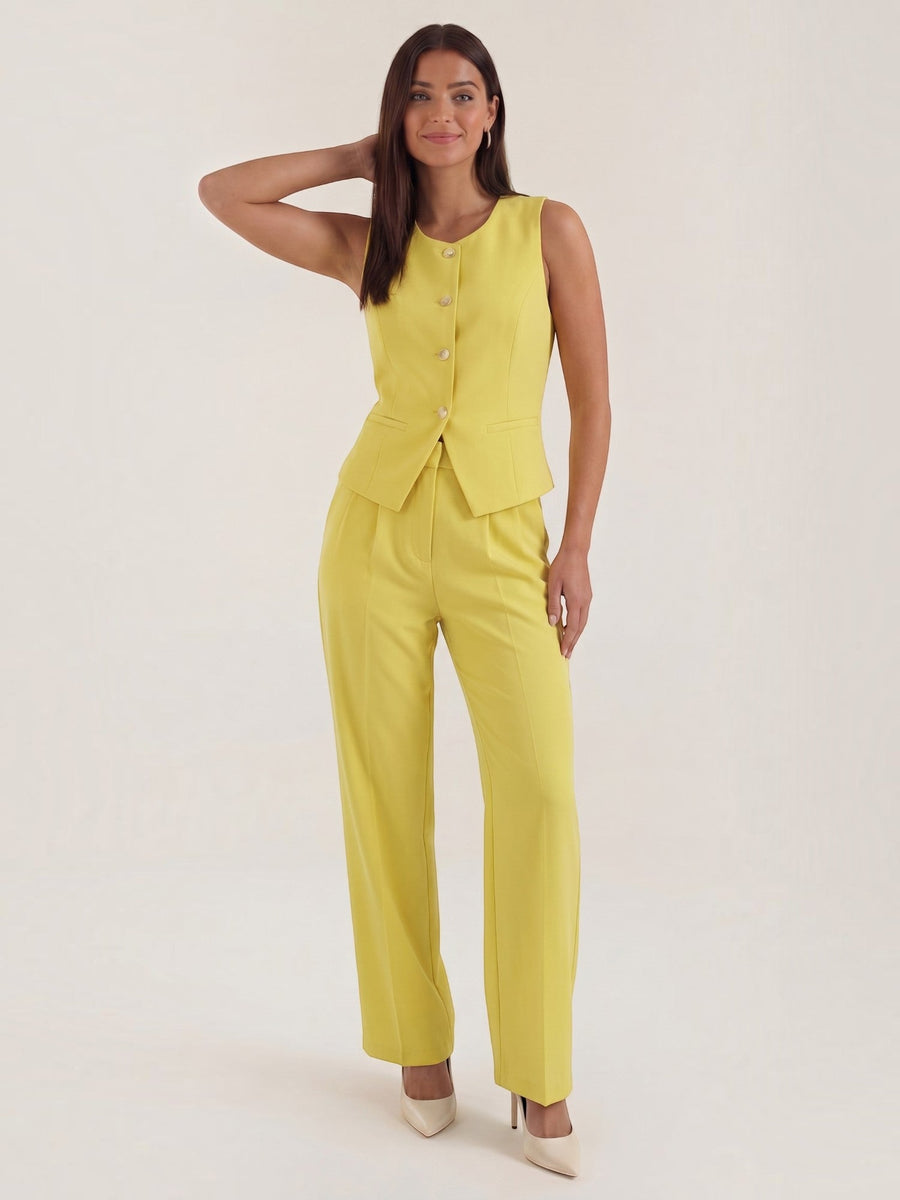Anita Tailored Vest and Wide Leg Pants Set