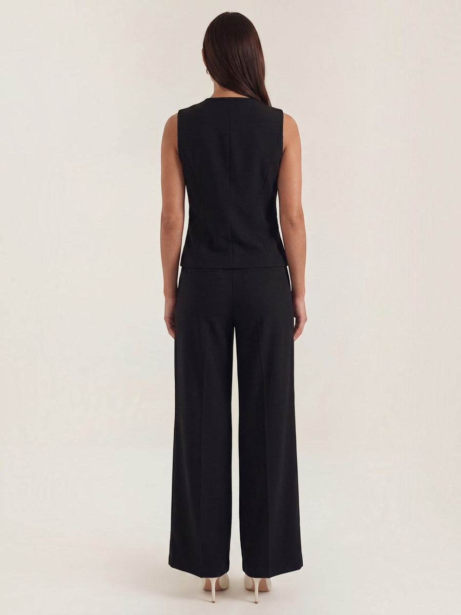 Anita Tailored Vest and Wide Leg Pants Set