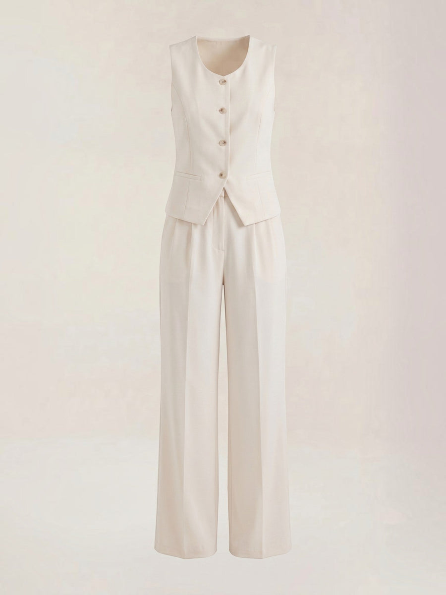 Anita Tailored Vest and Wide Leg Pants Set