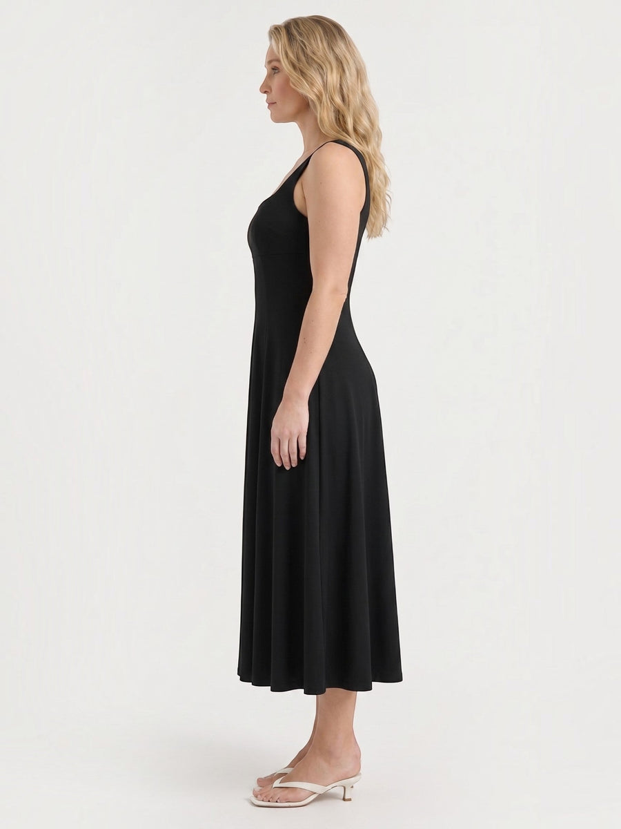 Florina Square Neck Panelled Midi Dress