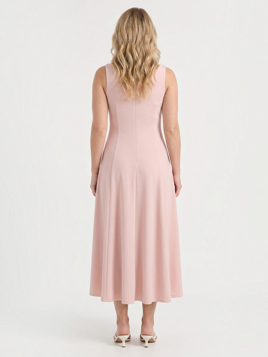 Florina Square Neck Panelled Midi Dress
