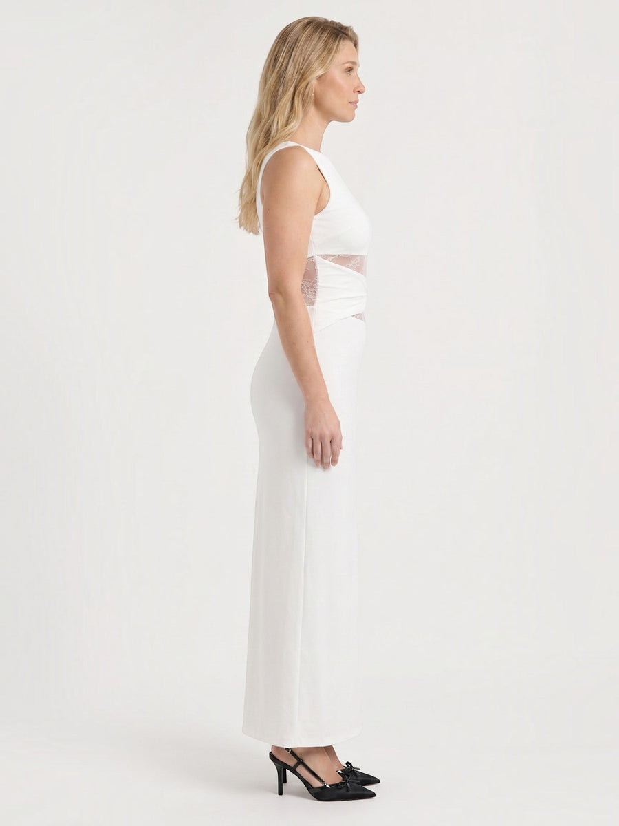 Riley Lace Waist Insert Sleeveless Maxi Dress