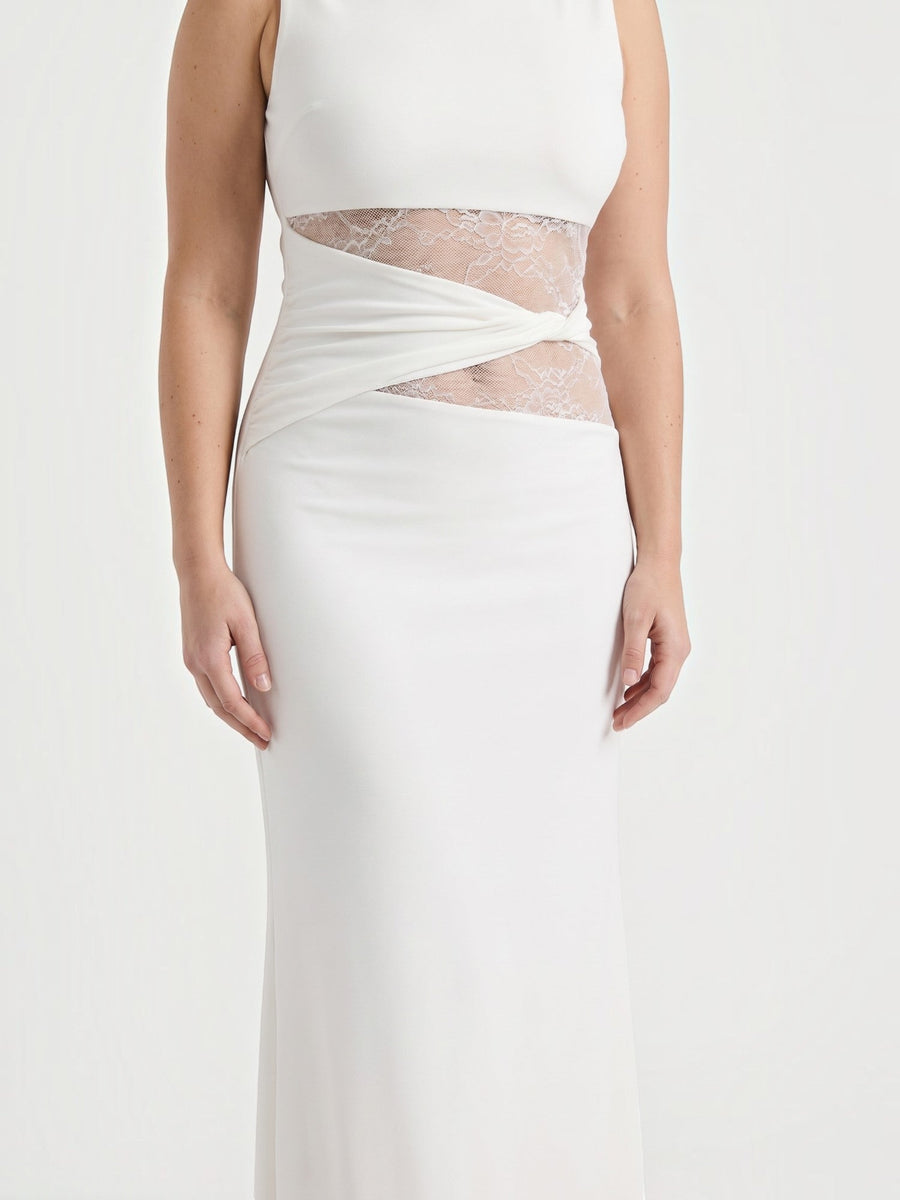 Riley Lace Waist Insert Sleeveless Maxi Dress