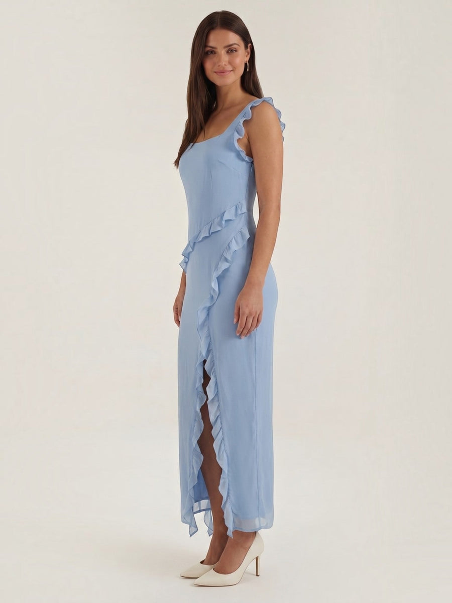 Susan Tiered Ruffle Sweetheart Maxi Dress