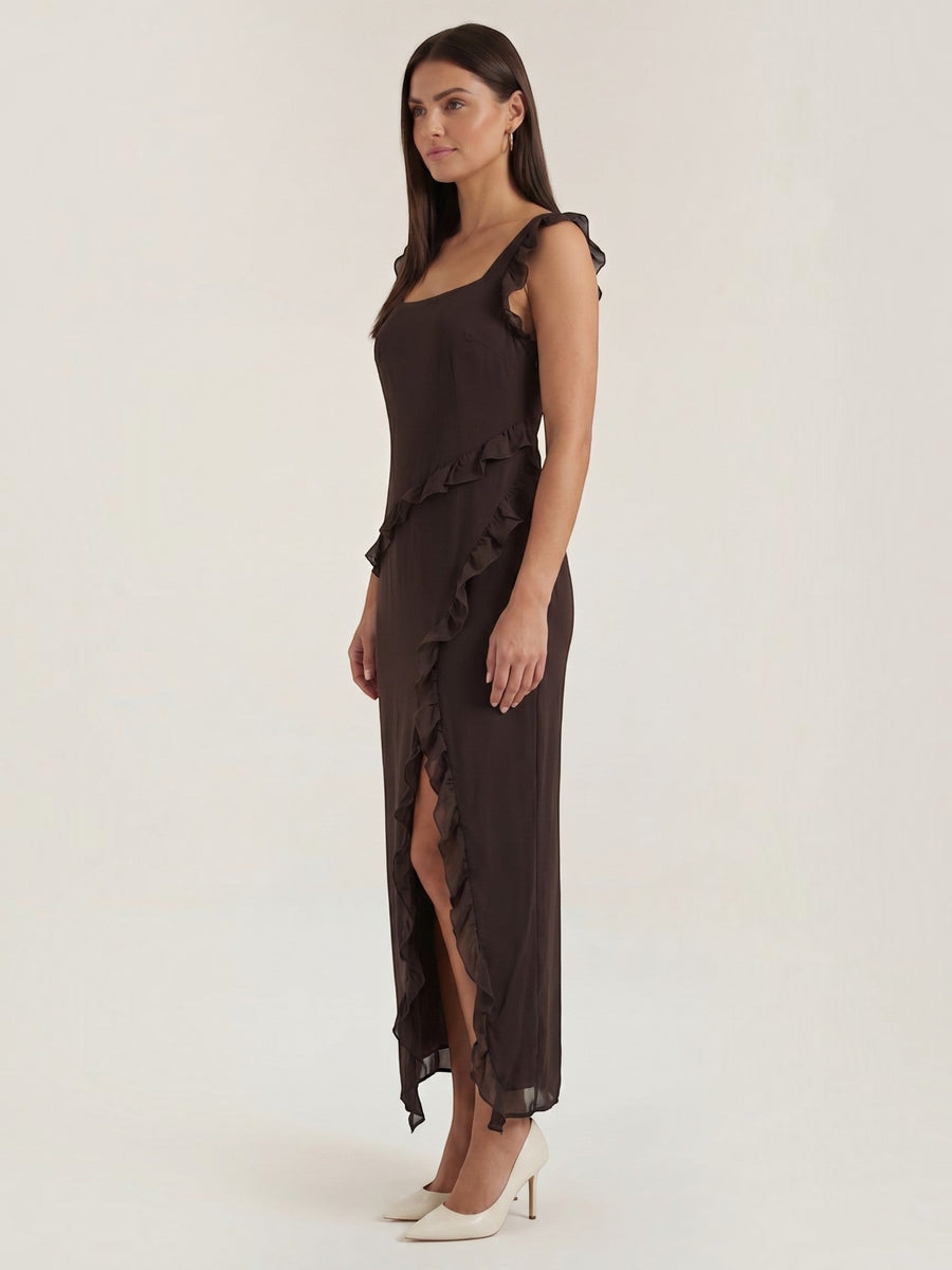 Susan Tiered Ruffle Sweetheart Maxi Dress