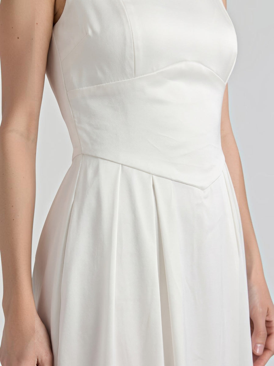 Shenna High Neck Sleeveless Flared Maxi Dress