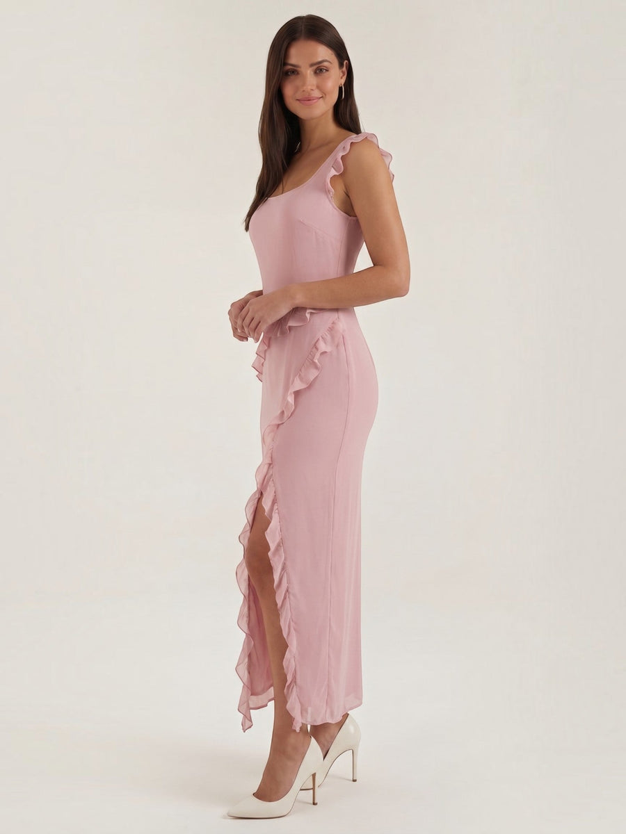 Susan Tiered Ruffle Sweetheart Maxi Dress