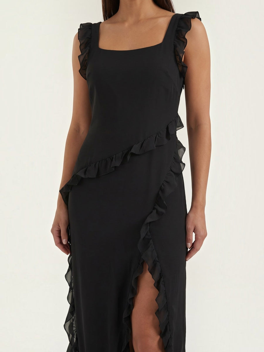 Susan Tiered Ruffle Sweetheart Maxi Dress