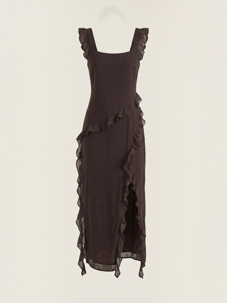 Susan Tiered Ruffle Sweetheart Maxi Dress