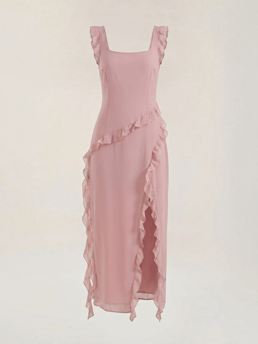Susan Tiered Ruffle Sweetheart Maxi Dress