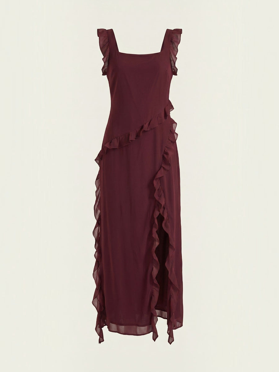 Susan Tiered Ruffle Sweetheart Maxi Dress