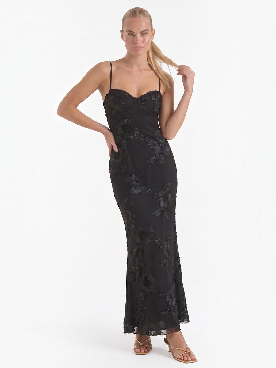 Chantal Floral Corset Style Maxi Dress