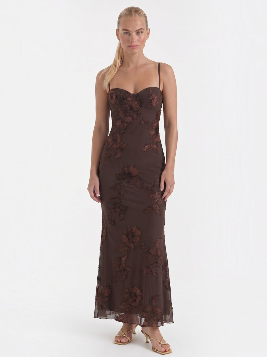 Chantal Floral Corset Style Maxi Dress