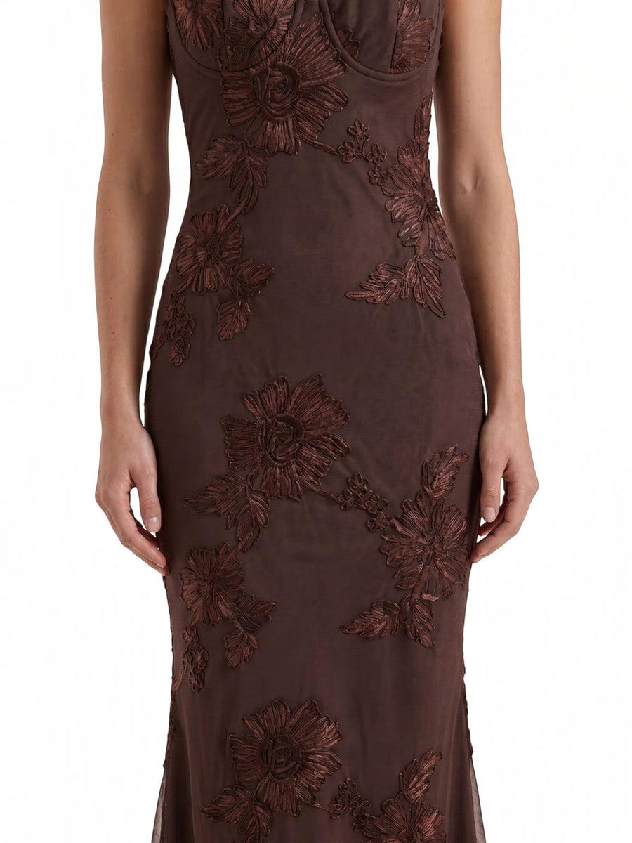 Chantal Floral Corset Style Maxi Dress