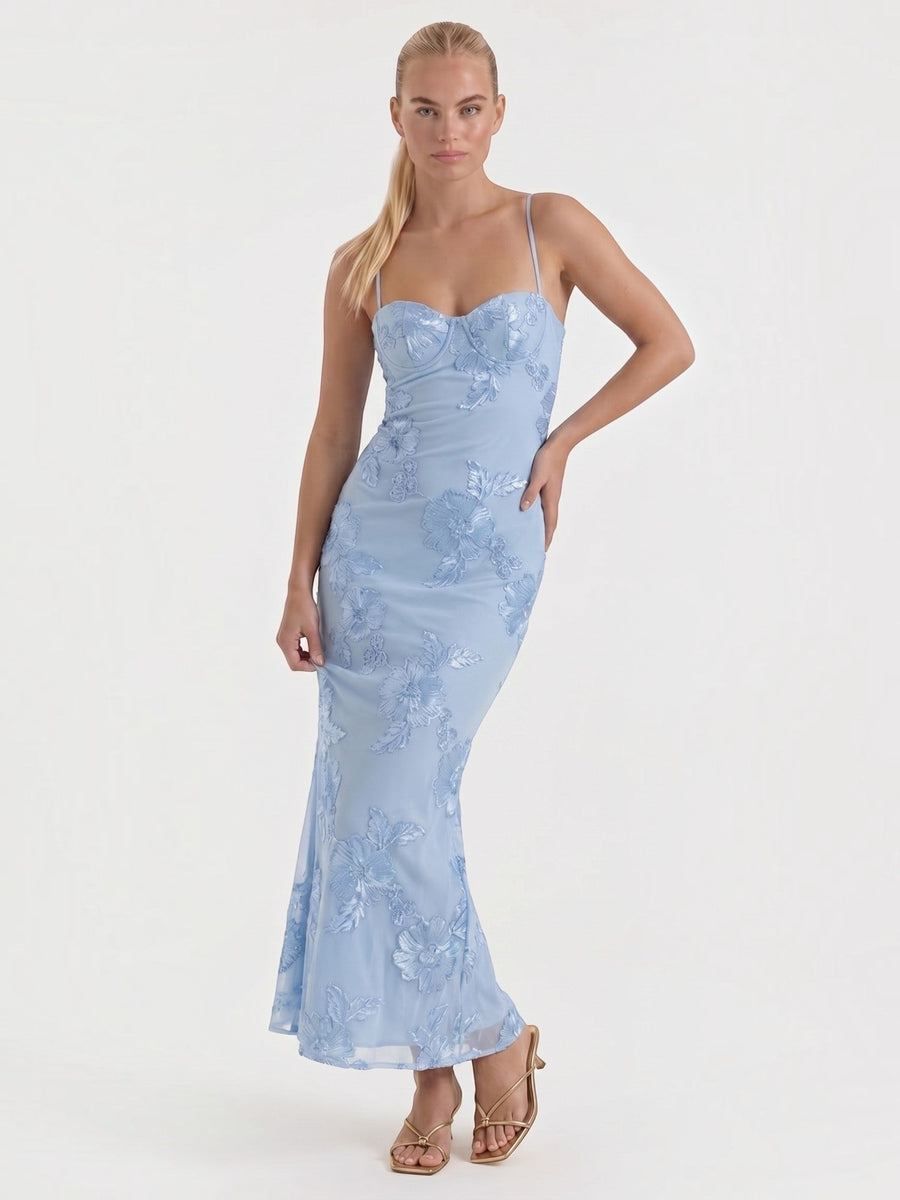 Chantal Floral Corset Style Maxi Dress