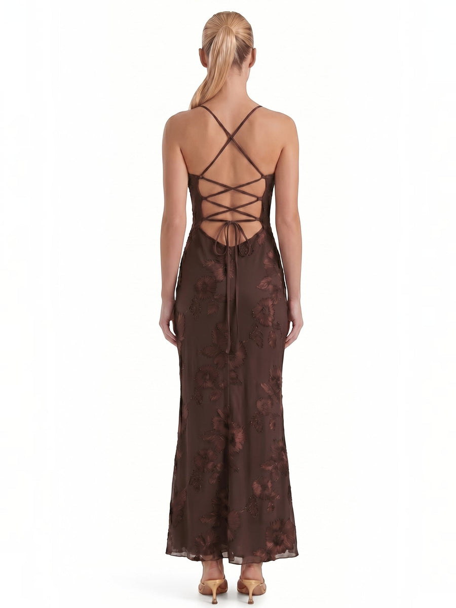 Chantal Floral Corset Style Maxi Dress