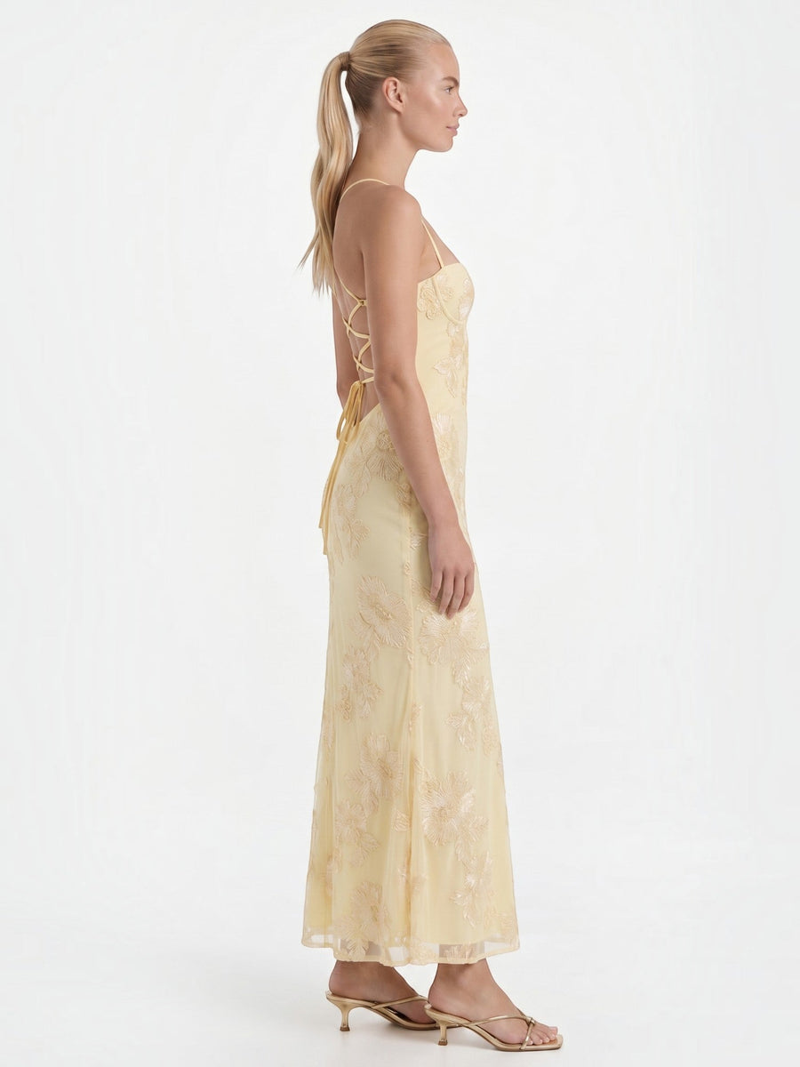 Chantal Floral Corset Style Maxi Dress