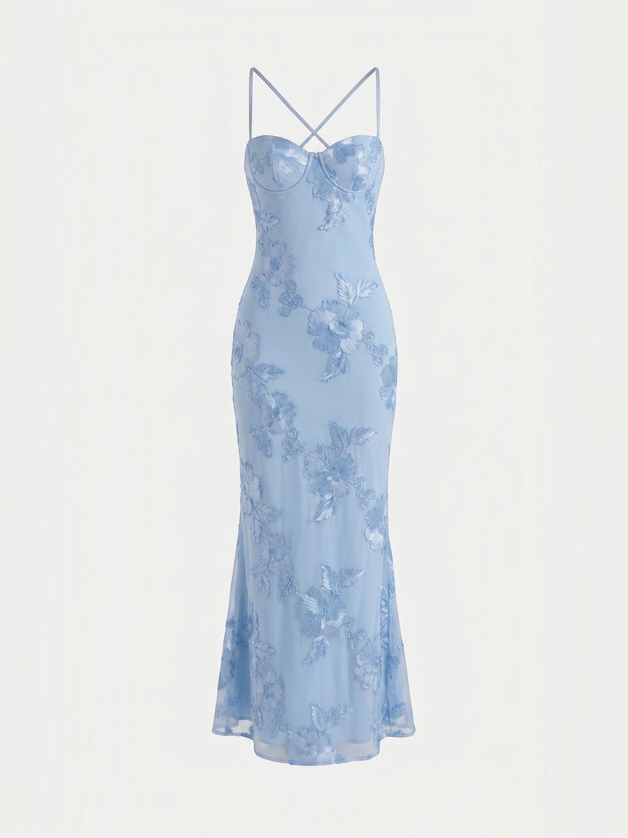 Chantal Floral Corset Style Maxi Dress
