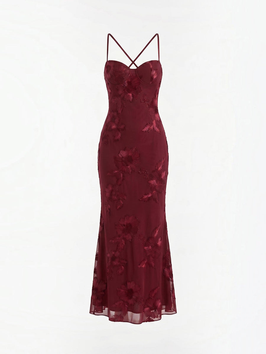 Chantal Floral Corset Style Maxi Dress