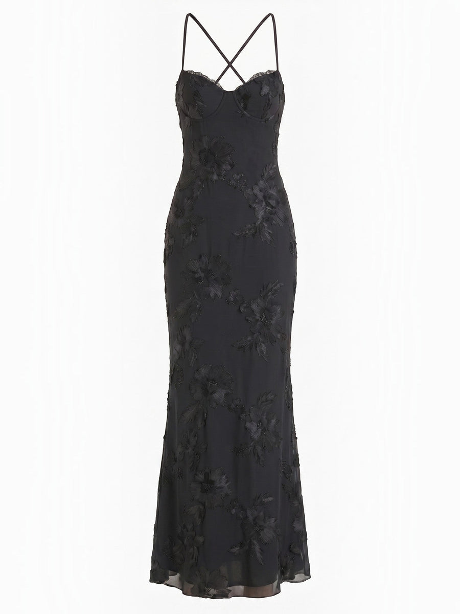 Chantal Floral Corset Style Maxi Dress