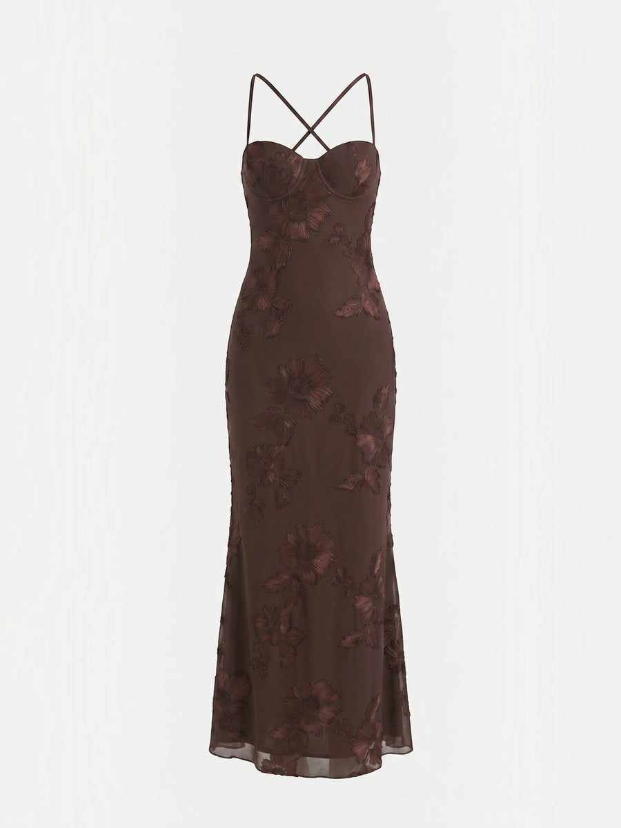 Chantal Floral Corset Style Maxi Dress