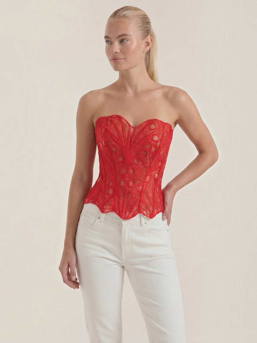 Robyn Strapless Lace Corset Top