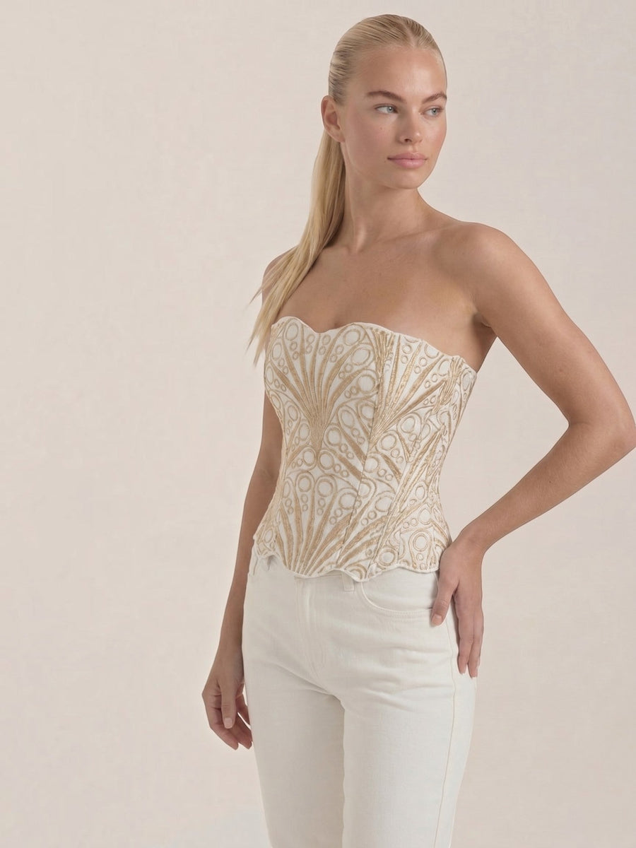 Robyn Strapless Lace Corset Top