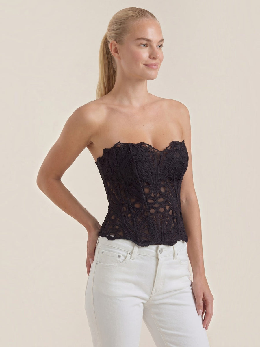 Robyn Strapless Lace Corset Top