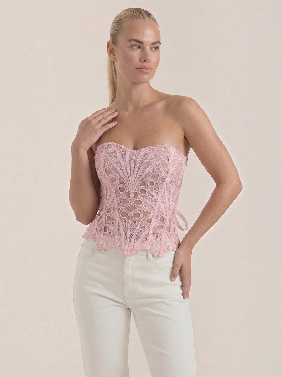 Robyn Strapless Lace Corset Top