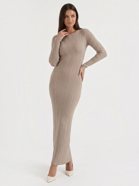 Tamsin Striped Open Knit Maxi Dress