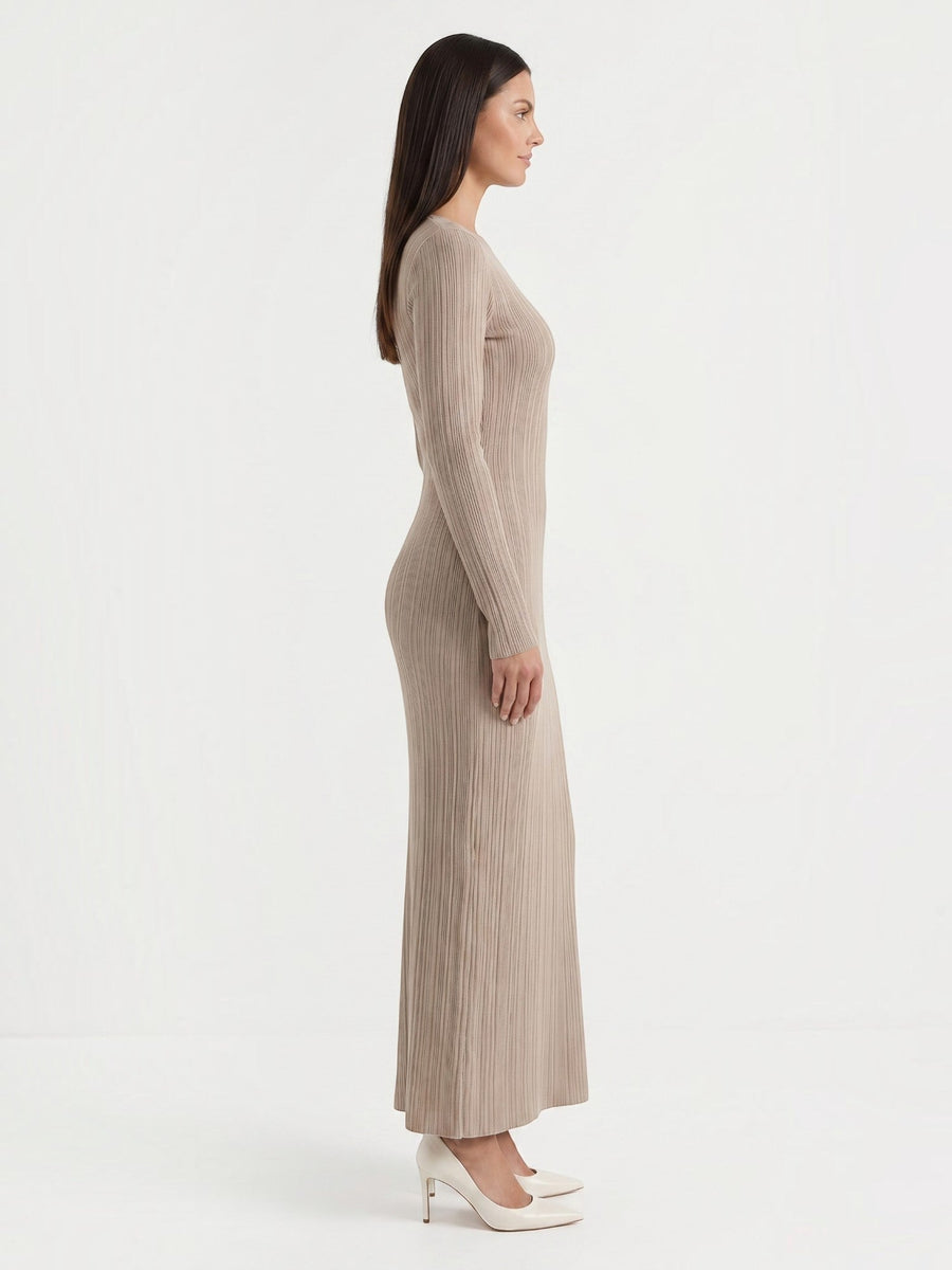 Tamsin Striped Open Knit Maxi Dress