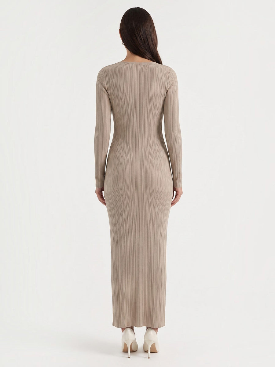 Tamsin Striped Open Knit Maxi Dress