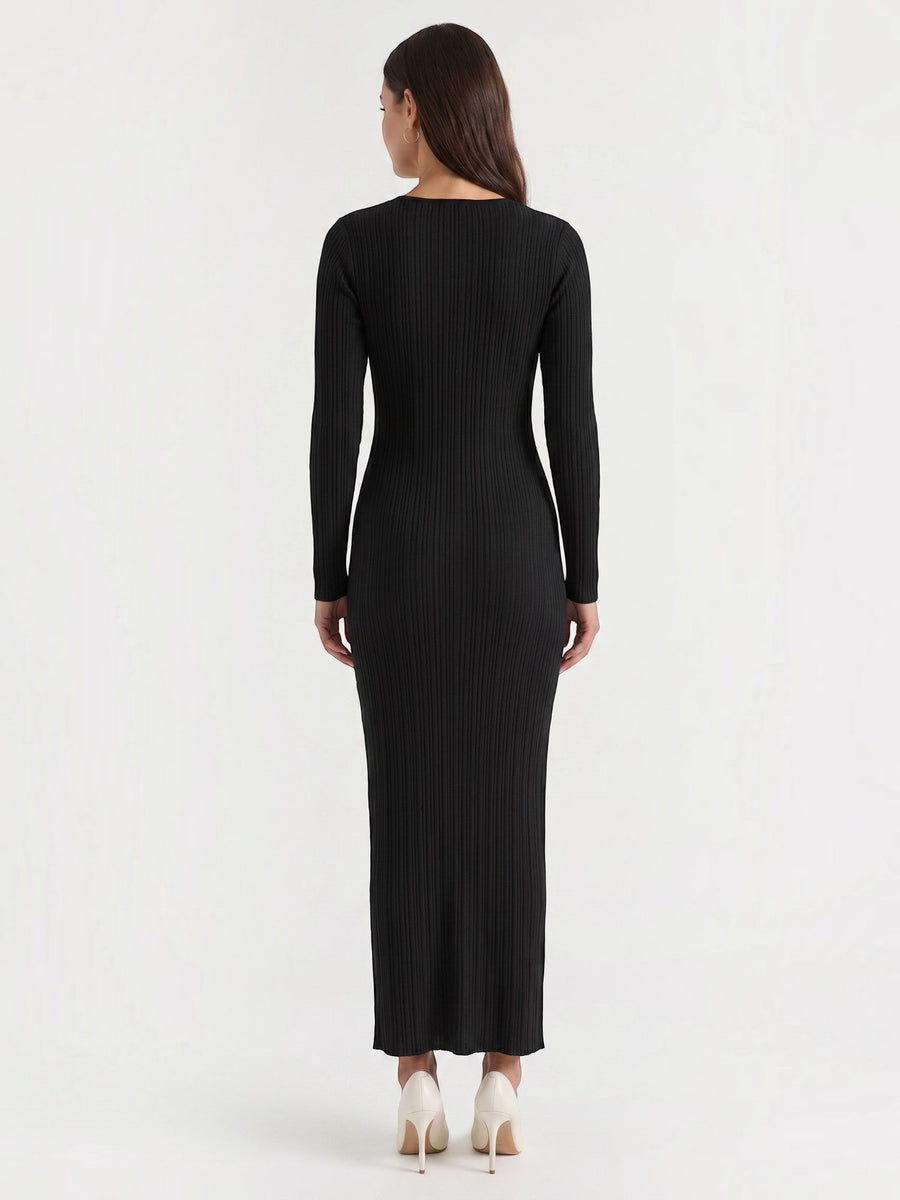 Tamsin Striped Open Knit Maxi Dress