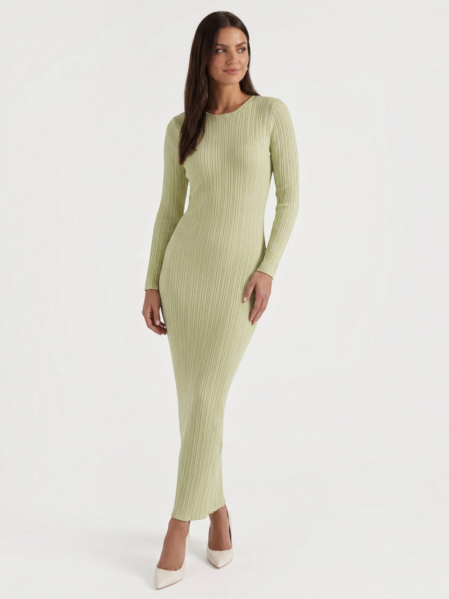 Tamsin Striped Open Knit Maxi Dress