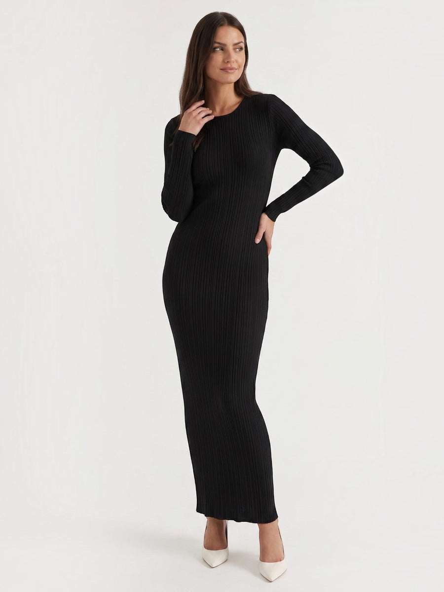 Tamsin Striped Open Knit Maxi Dress