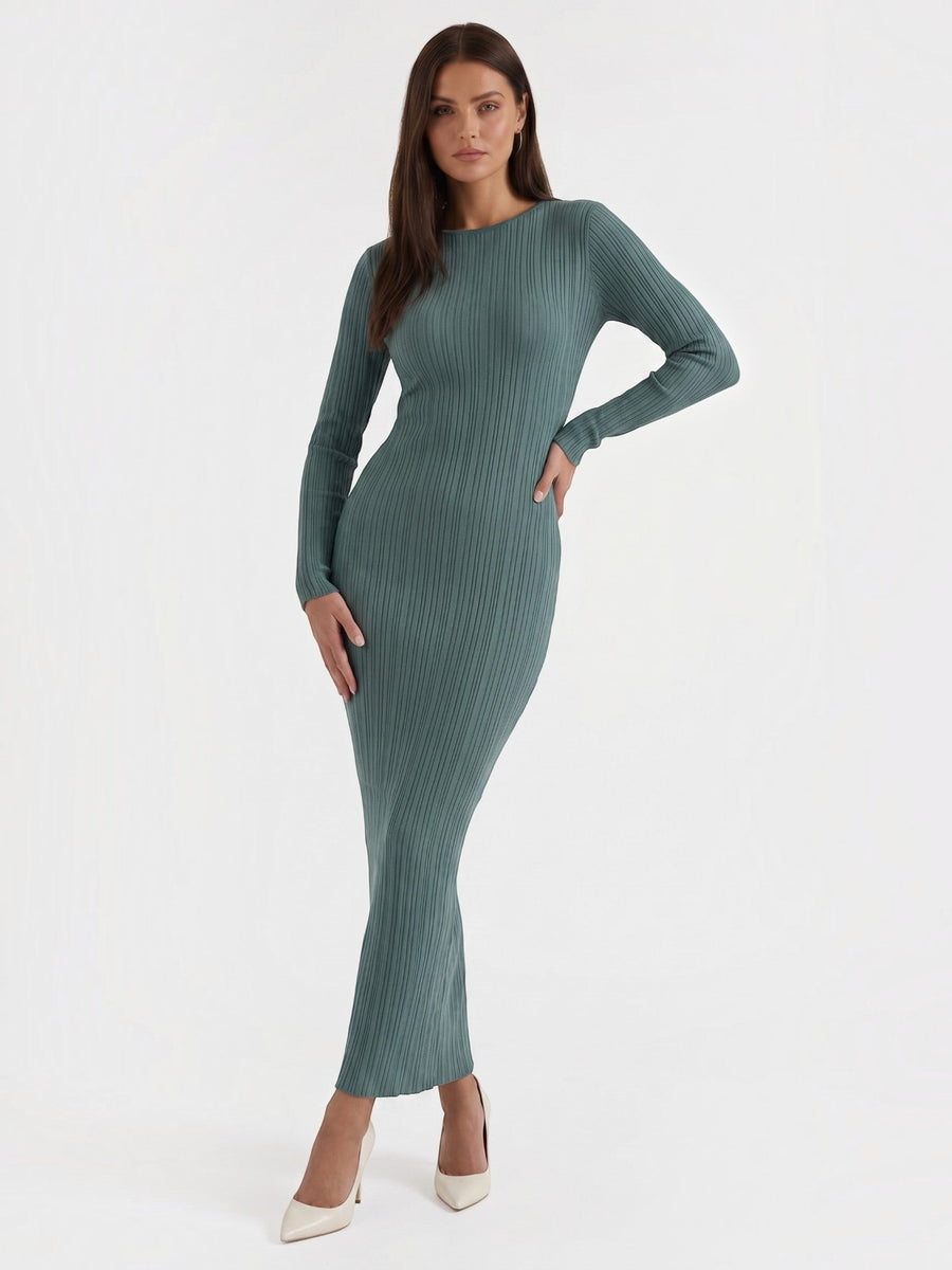 Tamsin Striped Open Knit Maxi Dress