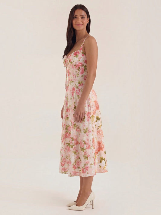 Julia Floral Sweetheart Neck Midi Sundress