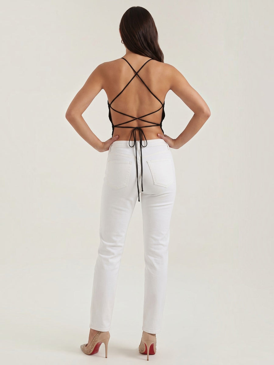 Dottie Sequin V Neck Cami Top
