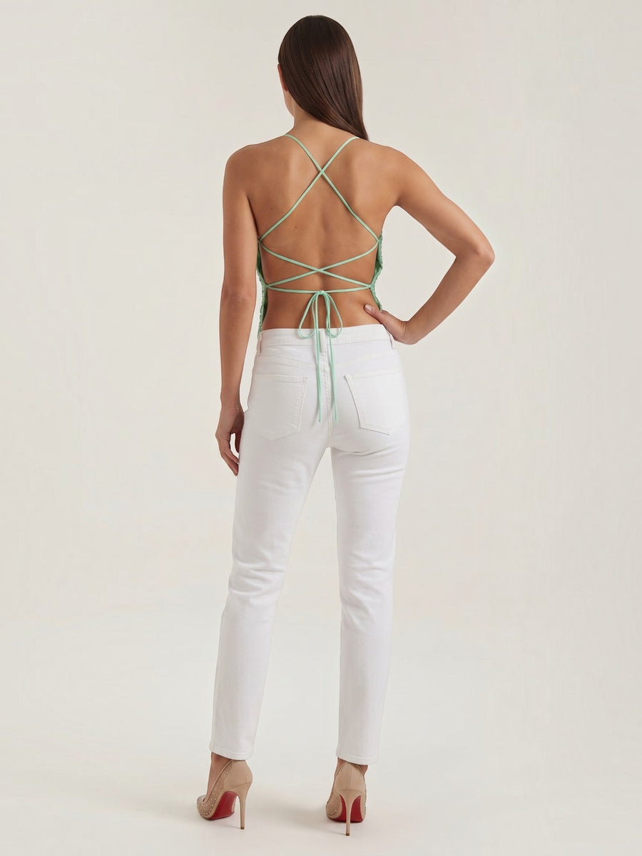 Dottie Sequin V Neck Cami Top
