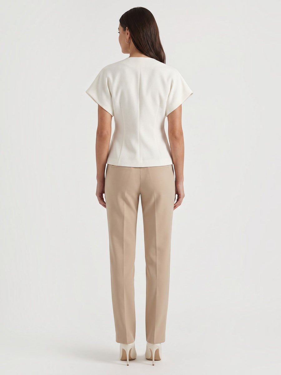 Amira Asymmetric Wrap Blazer Top