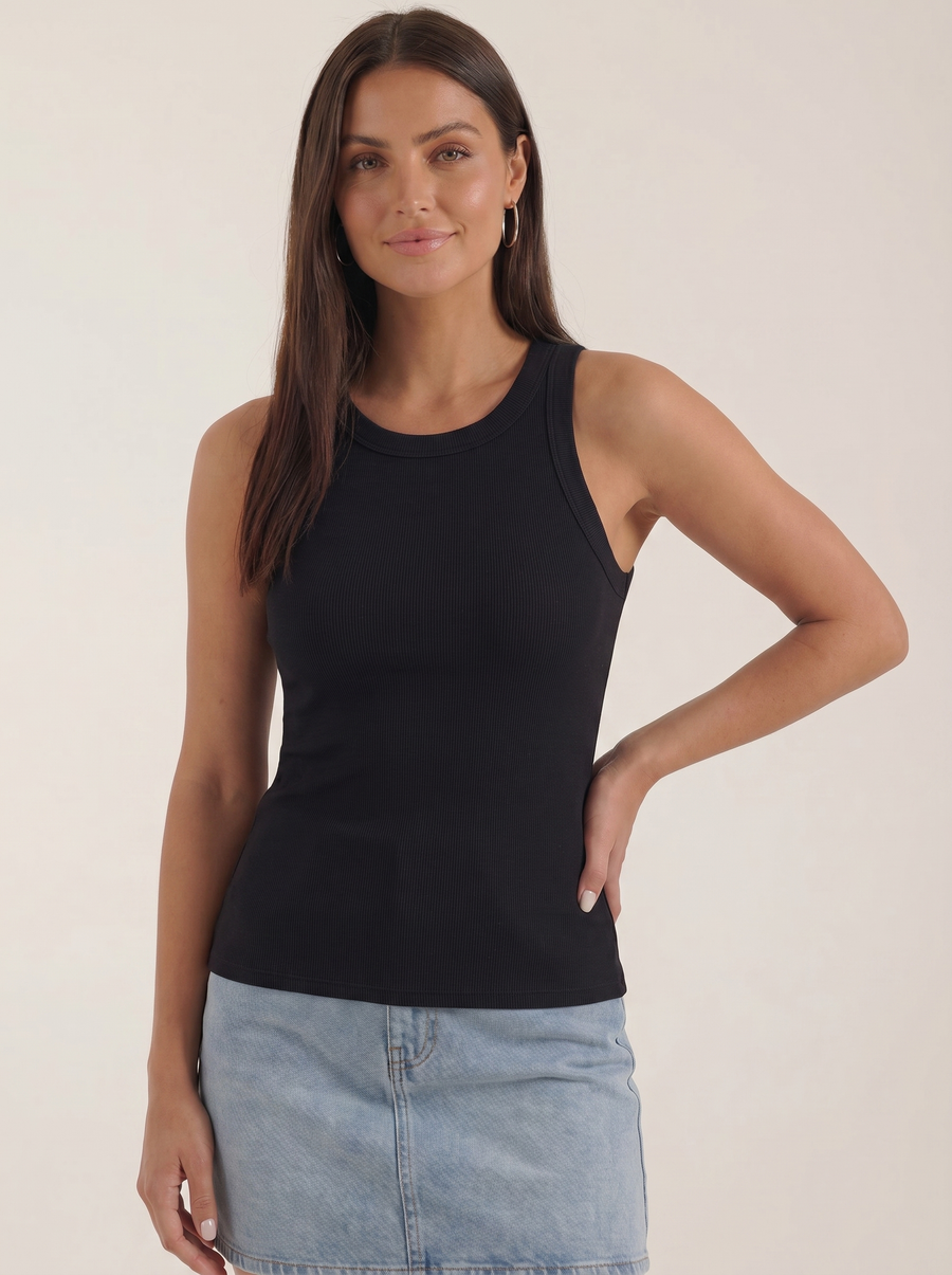 Evangeline Ribbed Racerback Tank Top