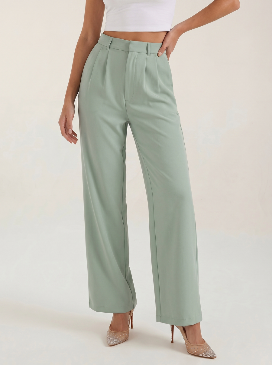 Emma Pleated High Waisted Wide Leg Pants